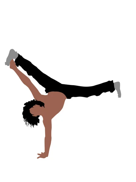 Homem exercitando ginástica — Fotografia de Stock