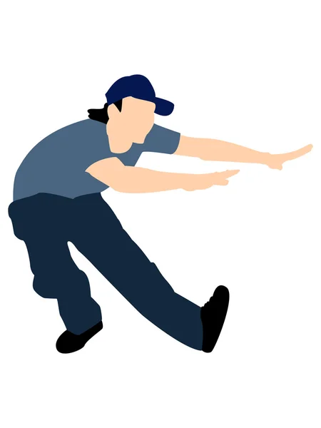 Dancing male with cap — Stock Photo, Image
