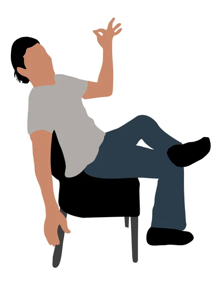Illustration eines entspannten jungen Mannes — Stockfoto