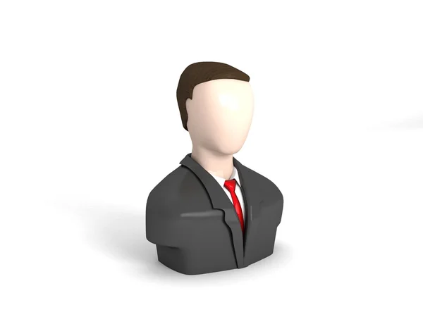 Caractère 3D de l'homme d'affaires — Photo