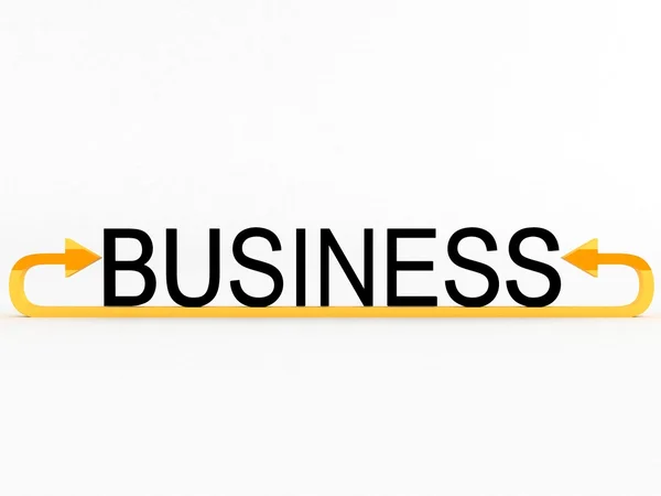 3d texto de negócios com seta — Fotografia de Stock