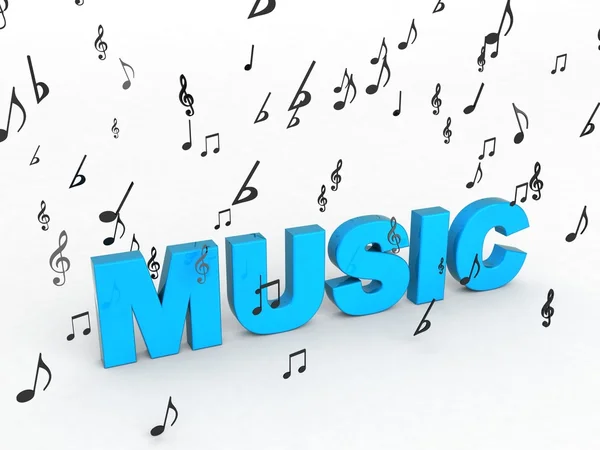 3d rendered text of music — Stock Photo, Image