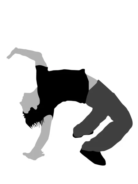 Homem fazendo ginástica — Fotografia de Stock