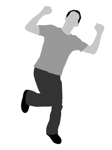 Танцующий стильный мужчина, иллюстрация — стоковое фото