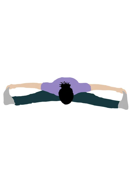 Unga manliga stretching benen — Stockfoto
