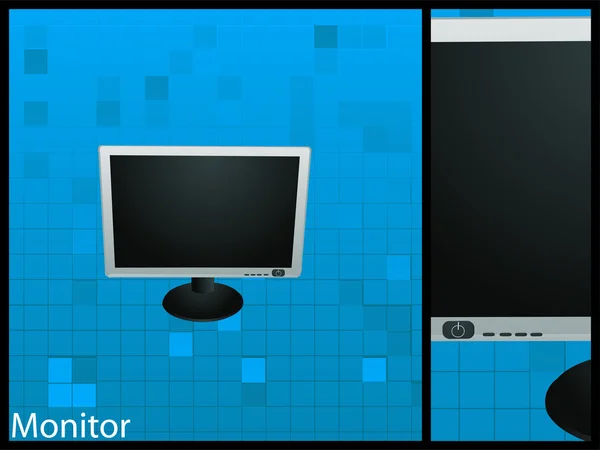 Flacher LCD-Monitor — Stockfoto