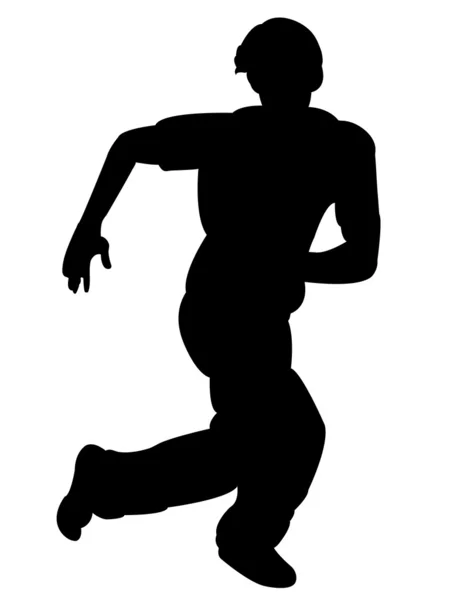 Silhouette of dancing man — Stock Photo, Image