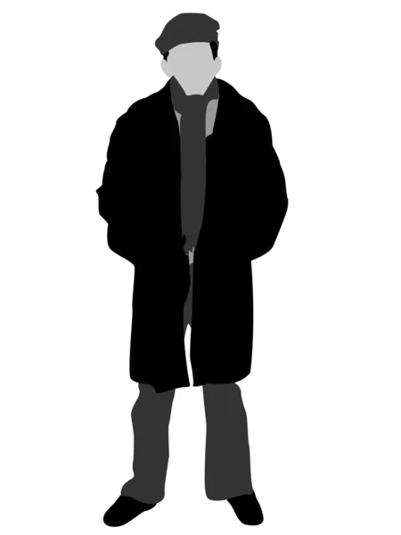 Młody mężczyzna zimno w zimie strój — Zdjęcie stockowe