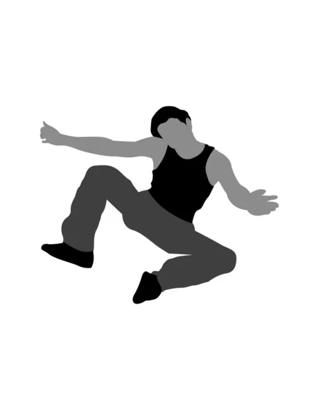 Ілюстрація стрибаючого танцюриста — стокове фото