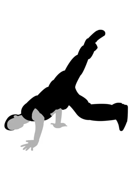 Crazy dancer doing handstand — Stock Photo, Image