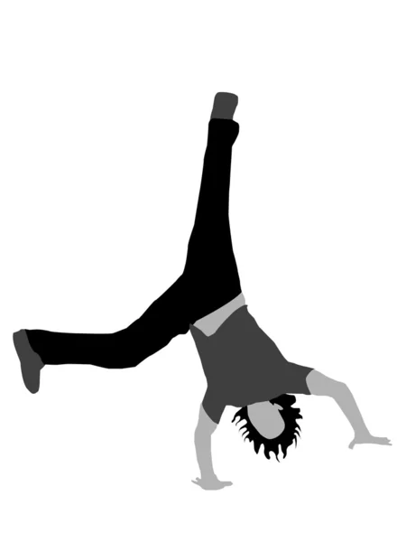 Hombre haciendo handstand — Foto de Stock