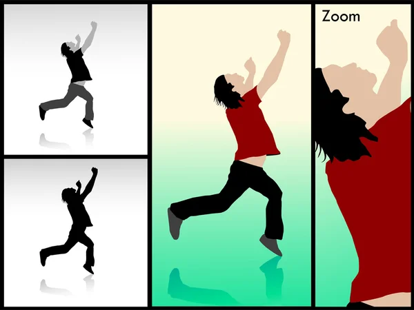 Ilustracja skoki mężczyzn — Zdjęcie stockowe