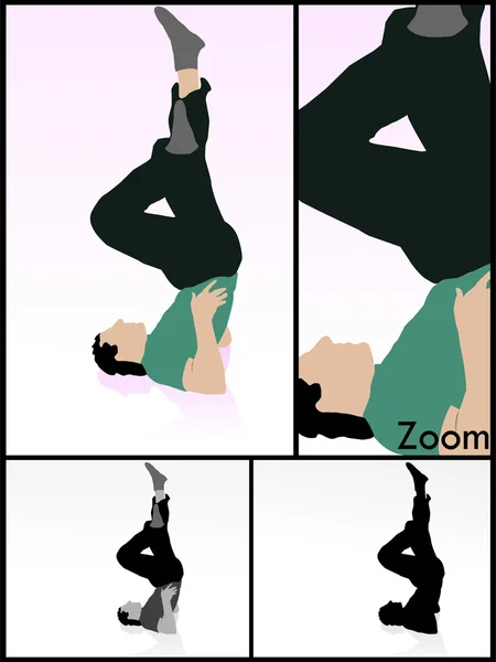 Illustration of male doing exercise — Stock Photo, Image