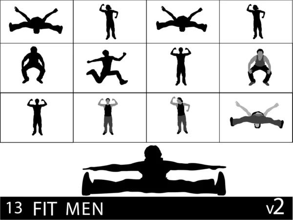 Exercício de homens, poses — Fotografia de Stock