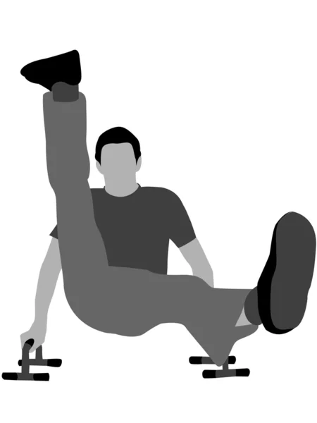 Homem fazendo excercise para fitness — Fotografia de Stock