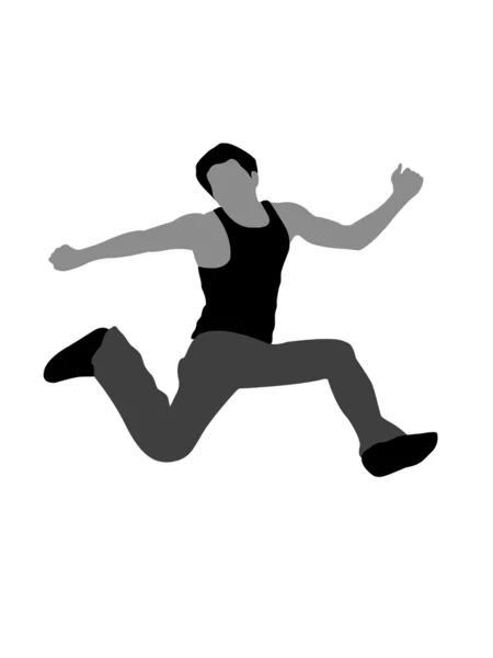 Ілюстрація стрибаючого самця — стокове фото