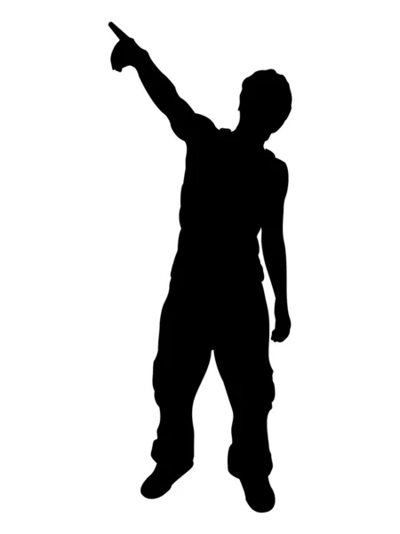 Silhouette of male indicating — Stock Photo, Image