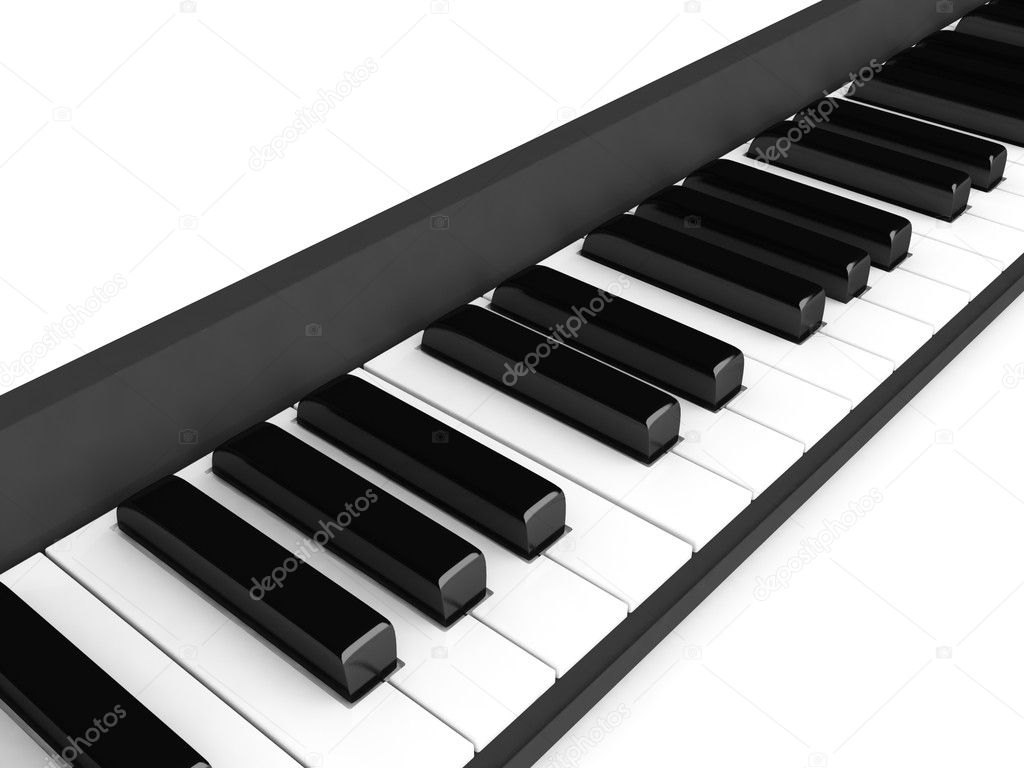 3d piano keys