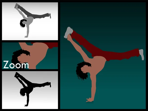Člověk vykonávající gymnastika — Stock fotografie