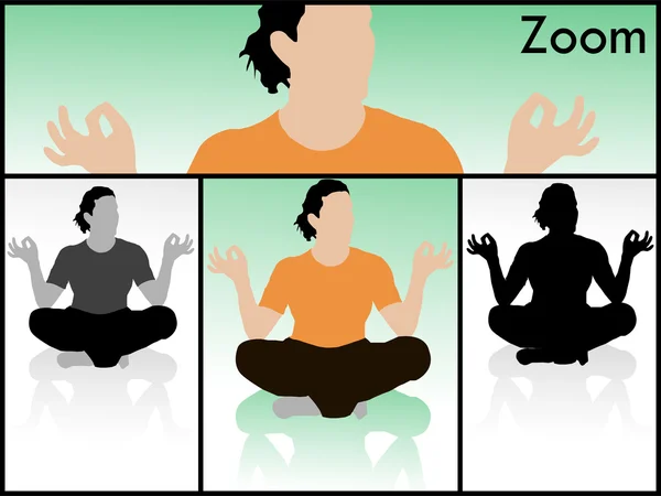 Pessoa em pose meditativa — Fotografia de Stock