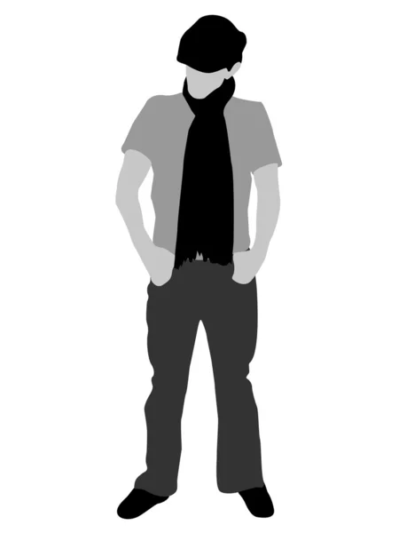 Ilustracja stylowy mężczyzna młody — Zdjęcie stockowe