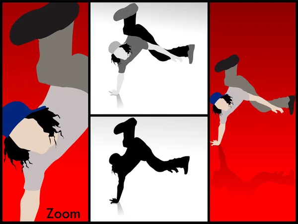 Break dancer, illustration