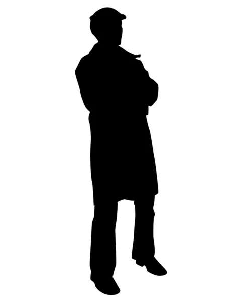 Silhouette of handsome guy — Stock Photo, Image