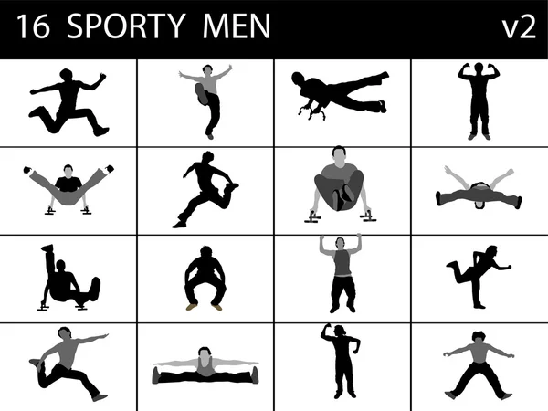 Exercising modern men — Stock Photo, Image