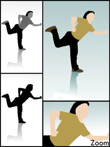Correndo homem, ilustração — Fotografia de Stock
