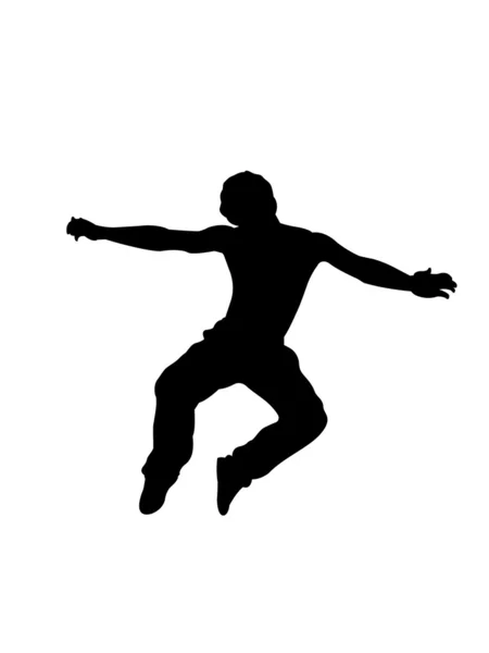 Silhouette of male humping — Stock Photo, Image