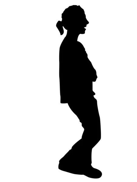 Silhouet van mannelijke poseren — Stockfoto