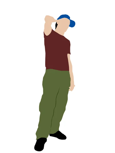 Illustration of male with thumbs up — Stock Photo, Image