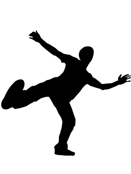 Silhouette of posing male — Stock Photo, Image