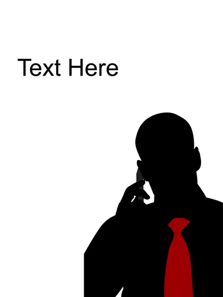Silueta del hombre hablando por teléfono celular —  Fotos de Stock