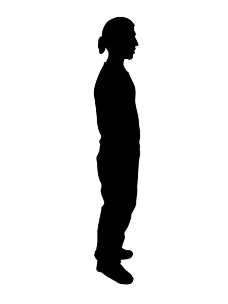 Zijaanzicht van silhouet van jonge man — Stockfoto