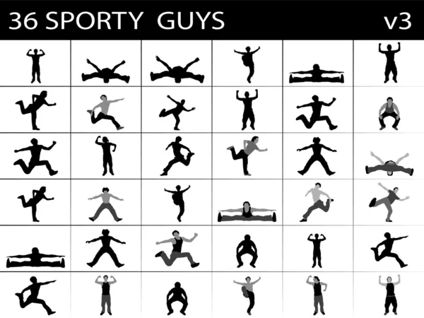Exercising smart males — Stock Photo, Image