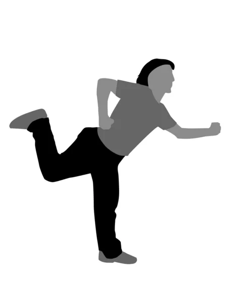 Иллюстрация бегущего человека — стоковое фото