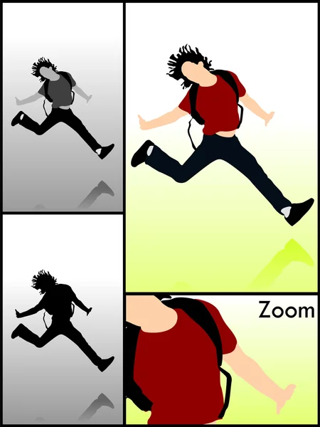 Illustration de jeunes sauts masculins — Photo