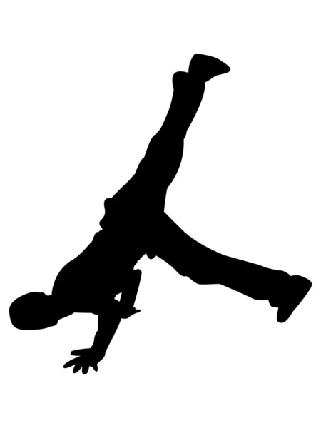 Siluet dancer sallanan bir — Stok fotoğraf