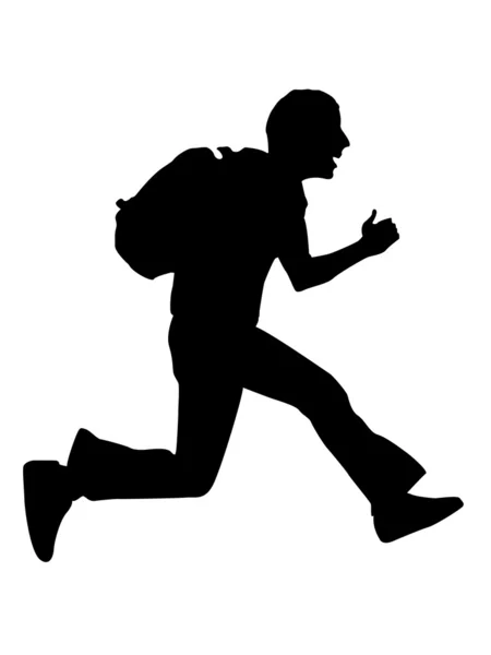 Молодий студент бігає з книгами — стокове фото