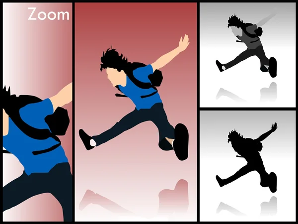 Springende jonge man — Stockfoto
