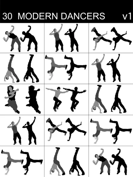 Moderna hoppande dansare — Stockfoto