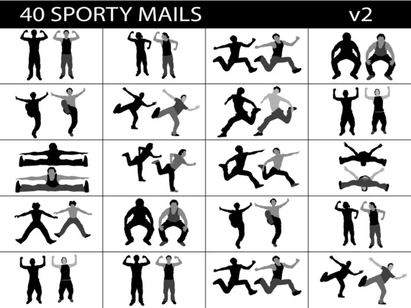 Sportliche Mails, Illustration — Stockfoto