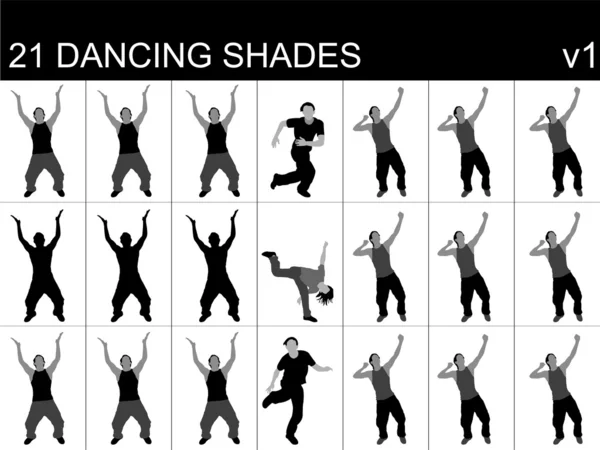 Poserar coola dansare i olika poser — Stockfoto