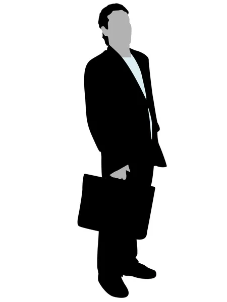 Успешный бизнесмен с сумкой — стоковое фото