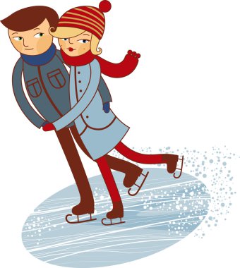 Figure skaters clipart