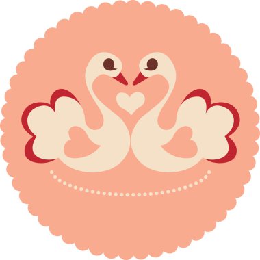 Swans clipart