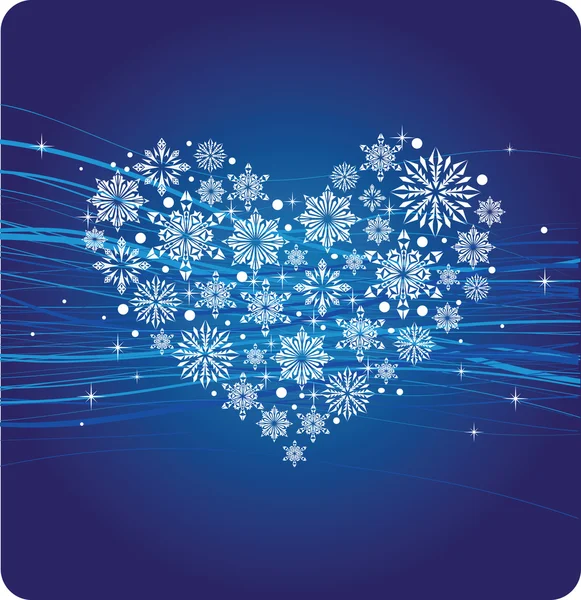 Corazón de invierno — Archivo Imágenes Vectoriales