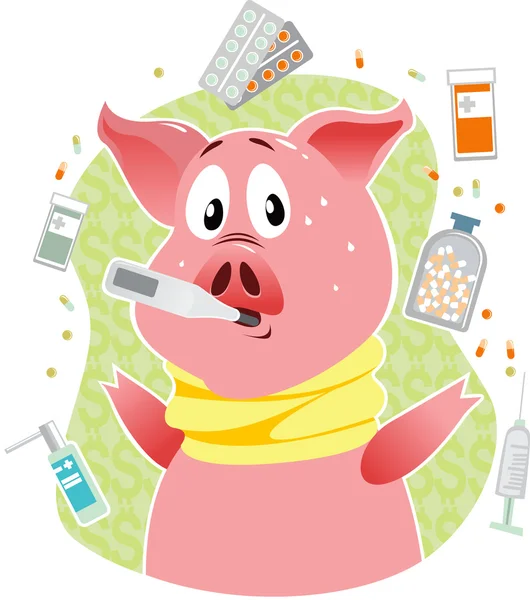 Swine flue — Stock Vector