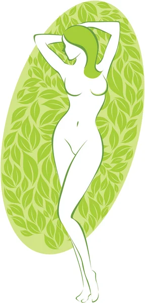 Belle femme nue — Image vectorielle